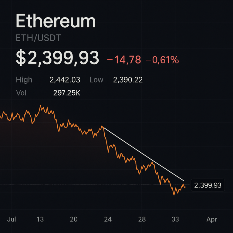 Ethereum price drop