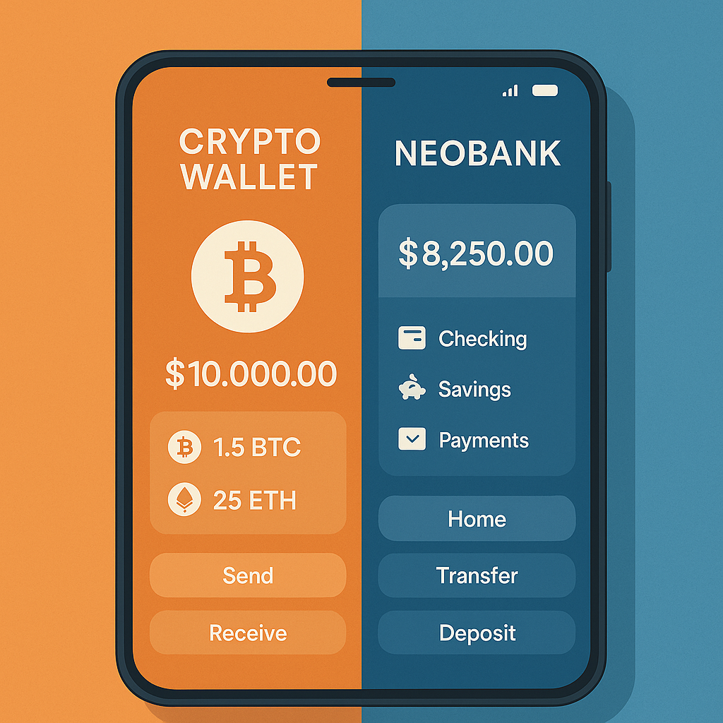 Crypto Wallet vs. Neobank: What’s the Difference and Which One Is Winning?