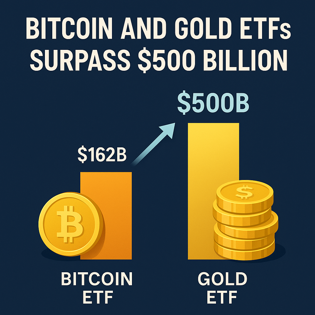 Bitcoin and Gold ETFs Surpass $500 Billion in Combined Assets