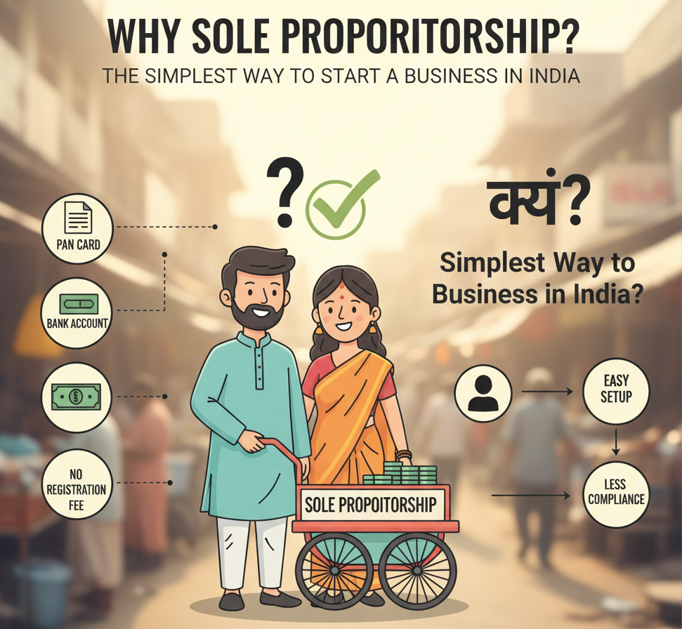 Why Sole Proprietorship the Simplest Way to Start a Business in India?