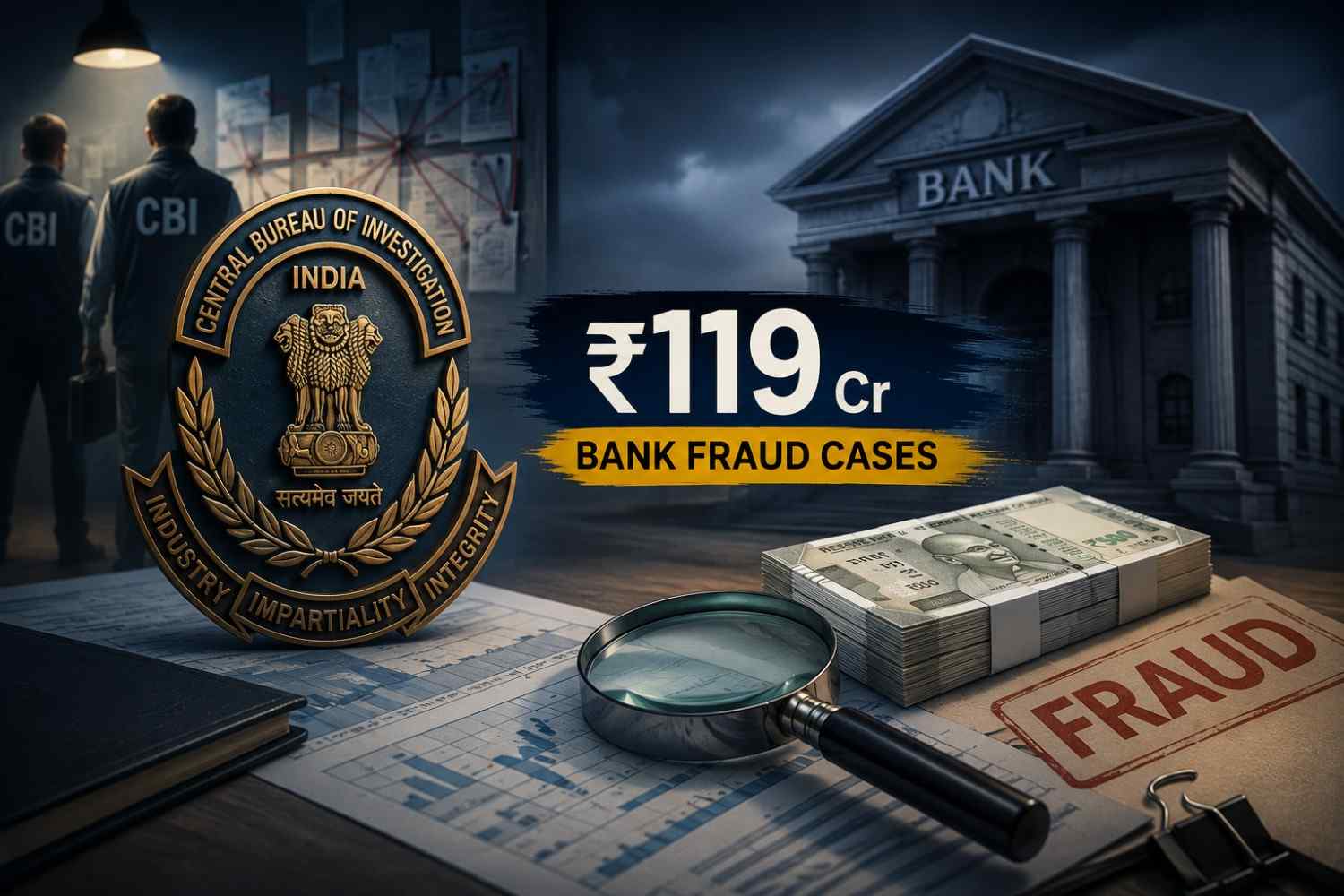 CBI’s Action in 2 Bank Fraud Cases of Rs 119 Crore