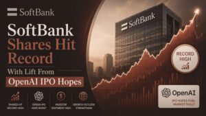 SoftBank shares hit record