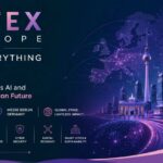 Futuristic GITEX Europe x Ai Everything 2026 banner featuring Europe’s AI-powered digital future with smart cities, cybersecurity, cloud infrastructure, and neon-inspired technology visuals in a modern purple-toned design.