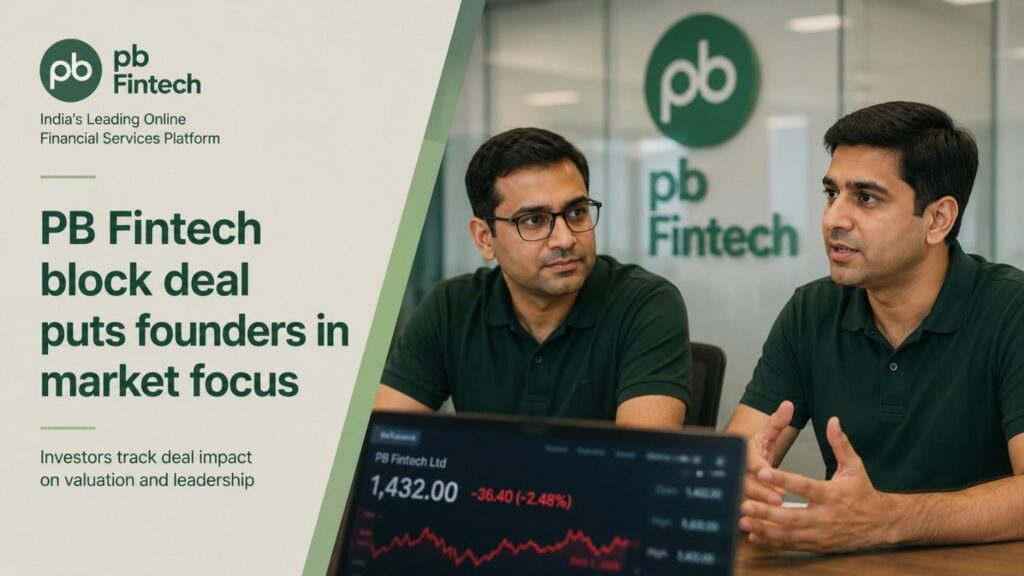 PB Fintech block deal puts founders in market focus
