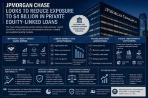 Private equity-linked loans concept showing leveraged finance and institutional banking exposure.