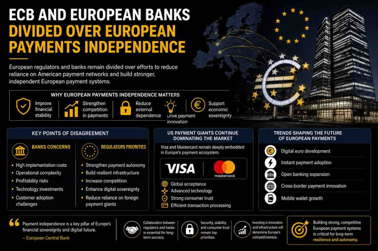 ECB-Bank Rift Hampers Europe’s Push for Payments Independence