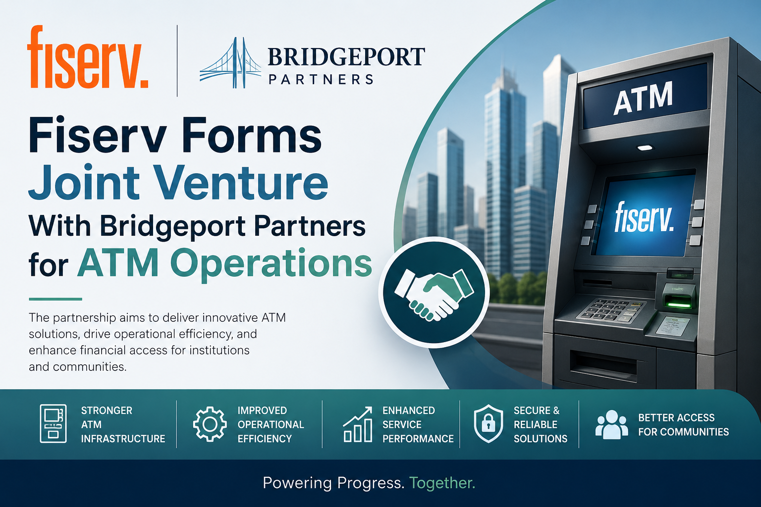 Fiserv Forms Joint Venture With Bridgeport Partners for ATM Operations