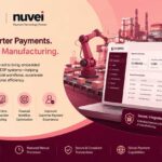 Embedded ERP payments concept showing manufacturing software, payment automation, and integrated financial technology systems.