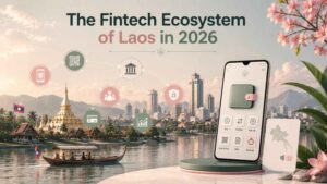 The Fintech Ecosystem of Laos in 2026 showing digital banking, mobile payments, and fintech innovation.